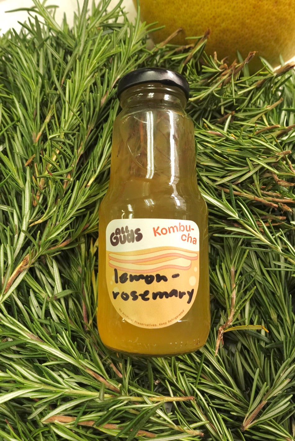 lemon rosemary kombucha