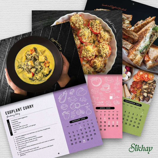 Eggplant and Tomato 2025 Calendar by Sikhay